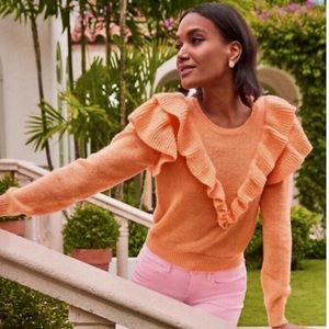 Lilly Pulitzer Marceline Ruffle Sweater Large